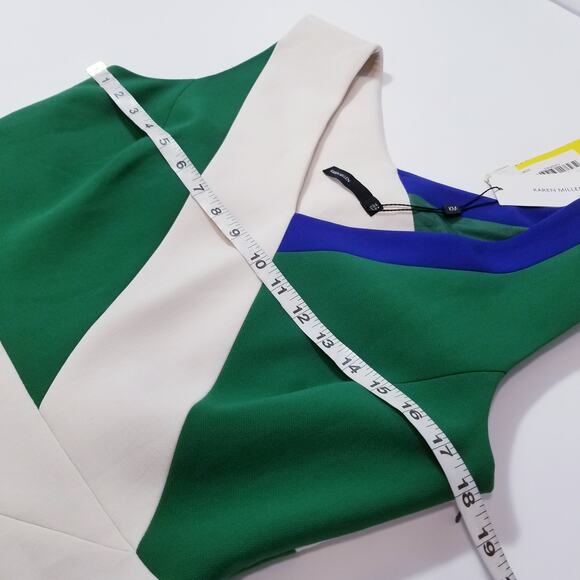 Karen Millen Color Block Sheath Dress New with FLAWS Stains - Picture 6 of 16